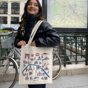 Tote Bag 100% Coton Bio – Plan de Paris